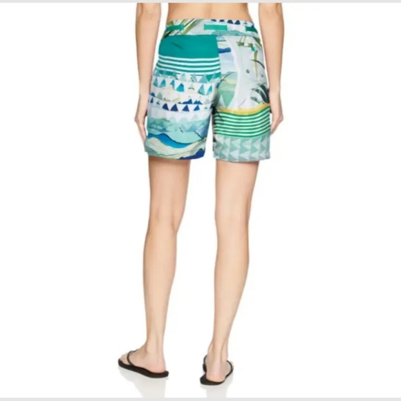 prana L Silvana Boardshort Bluegrass Paradise 34 x 6 - Picture 2 of 7